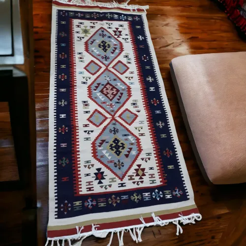 Genuine Oriental Wool Kilim 70 cm X 140 cm | Design 33 | السجاد الصوف المصري