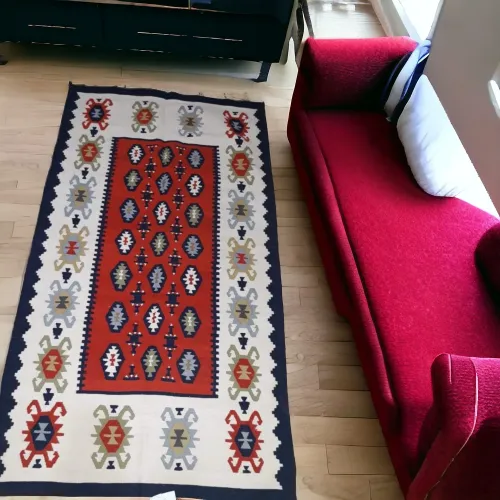 Genuine Oriental Wool Kilim 70 cm X 140 cm | Design 31 | السجاد الصوف المصري