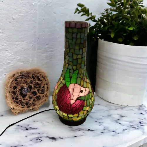 Mosaic Handcrafted Glass Led Lamps | Design 14 | اباجورة البيض الزجاجية 