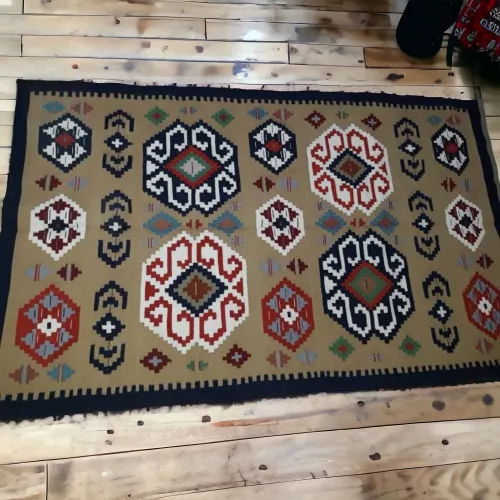 Genuine Oriental Wool Kilim 70 cm X 140 cm | Design 30 | السجاد الصوف المصري